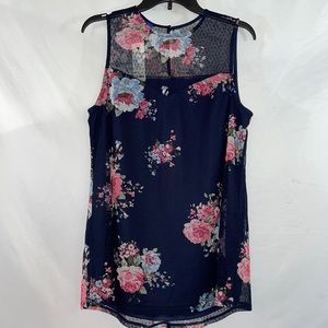 New Apt 9 Floral Sheer Sleeveless Blouse
